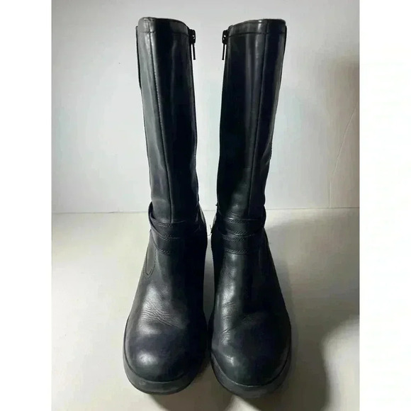 Black Leather Women's Boots - Picture 1 of 8